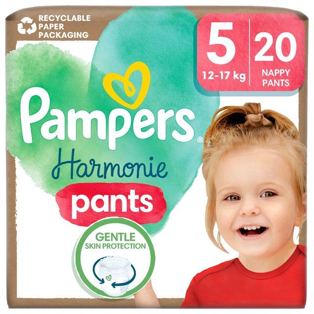 Pampers Harmonie Nappies Pants Size 5 Essential Pack   20 per pack