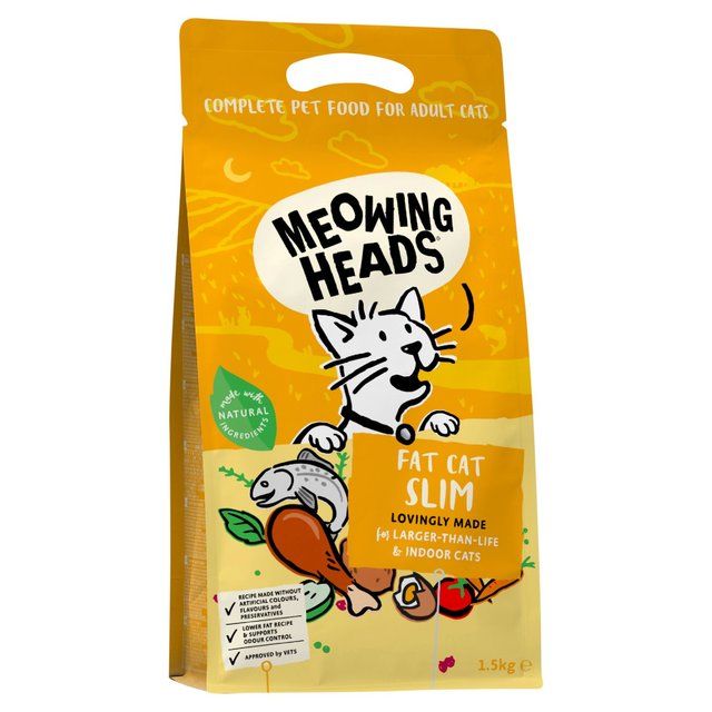 Meowing Heads Fat Cat Slim Dry Cat Food   1.5kg