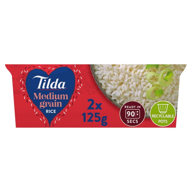 Tilda Pots Medium Grain Rice   250g