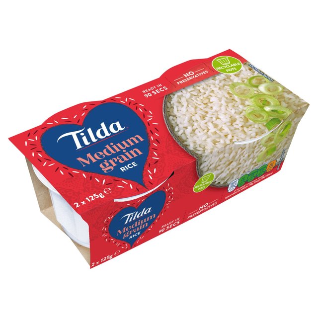 Tilda Pots Medium Grain Rice   250g