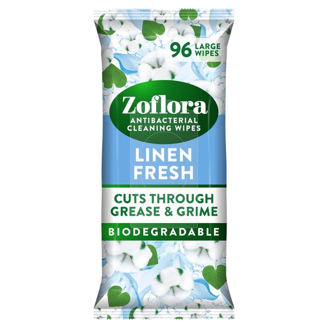 Zoflora Linen Fresh Antibacterial Multi-surface Wipes   96 per pack