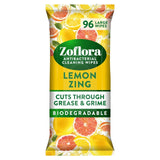 Zoflora Lemon Zing Antibacterial Multi-surface Wipes   96 per pack GOODS M&S   