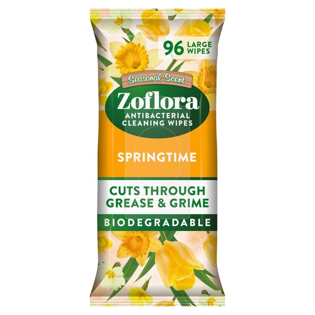 Zoflora Springtime Antibacterial Multi-surface Wipes   96 per pack