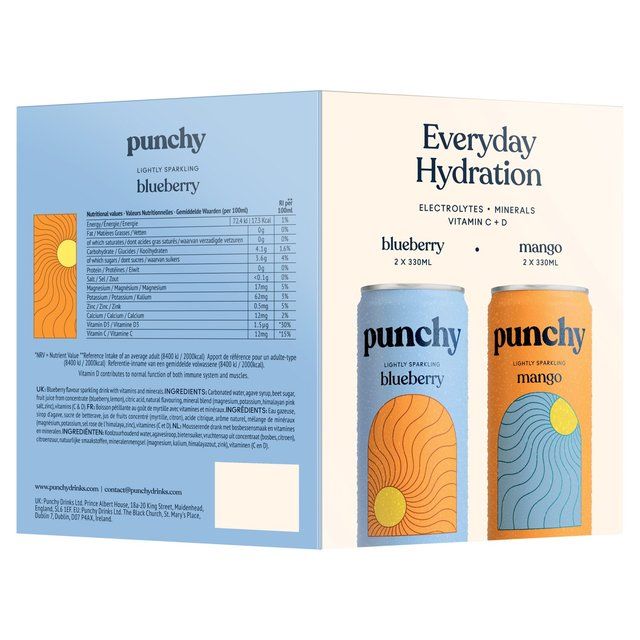 Punchy - Everyday Hydration mixed pack   4 x 330ml GOODS M&S   