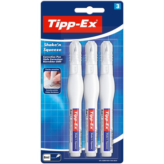 Tipp-Ex Rapid Correction Pen Pack of 3   3 per pack GOODS M&S   