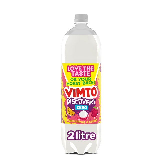 Vimto Discovery Passionfruit & Lychee No Added Sugar Fizzy Drink   2L GOODS M&S   