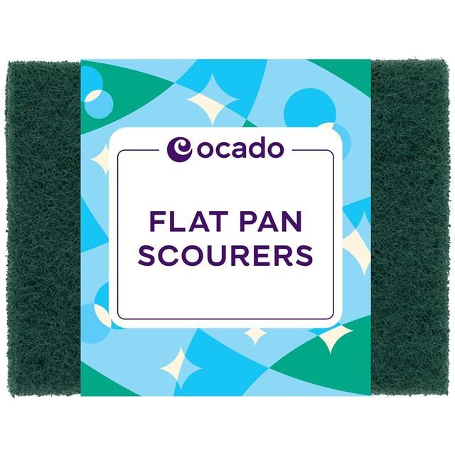 Ocado 5 Flat Pan Scourers   5 per pack