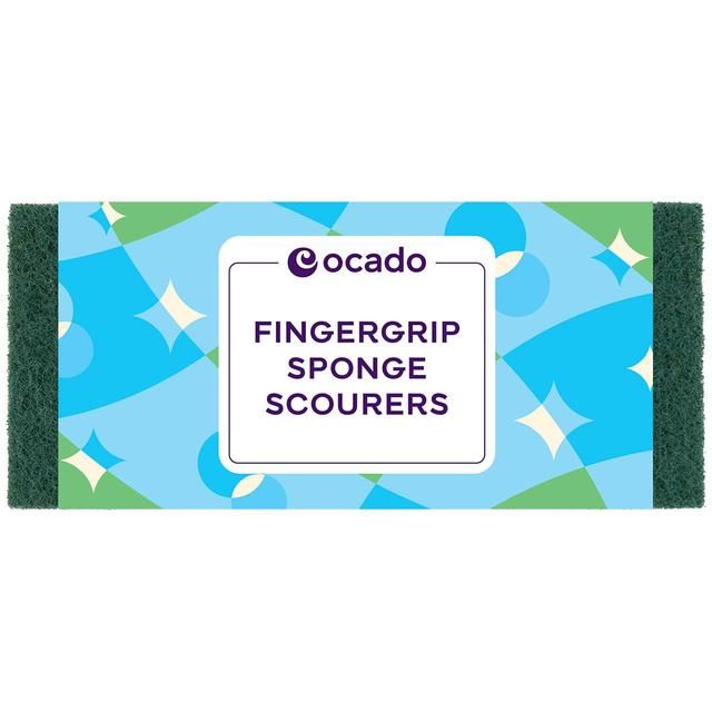 Ocado 6 Fingergrip Sponge Scourers   6 per pack