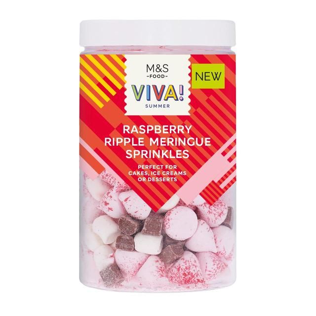 M&S Raspberry Ripple Meringue Sprinkles   70g GOODS M&S   