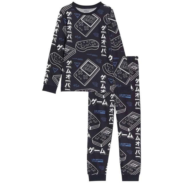 M&S Gaming Pyjamas 9-10 Years Carbon   1pair