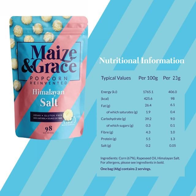 Maize & Grace Himalayan Salt Popcorn   46g GOODS M&S   