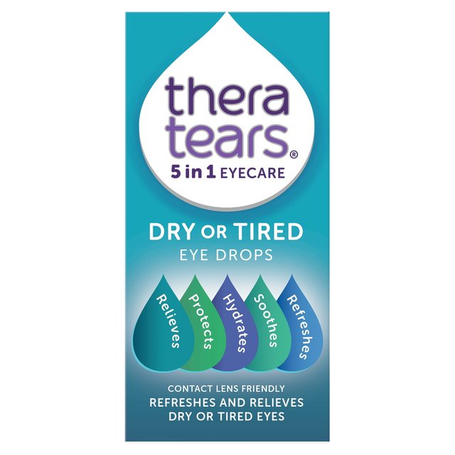 TheraTears 5 in 1 Dry or Tired Eyes Eye Drops   10ml