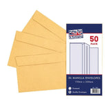 Pukka Pad 50 Pack Envelopes - DL Manilla Gummed 110mm x 220mm   50 per pack GOODS M&S   