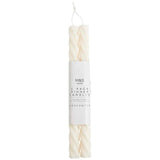 M&S Collection Set of 2 Twisted Dinner Candles White   2 per pack GOODS M&S   