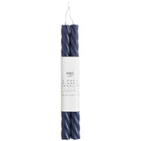 M&S Collection Set of 2 Twisted Dinner Candles Navy   2 per pack GOODS M&S   