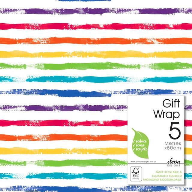 Rainbow Stripe Gift Wrap Roll