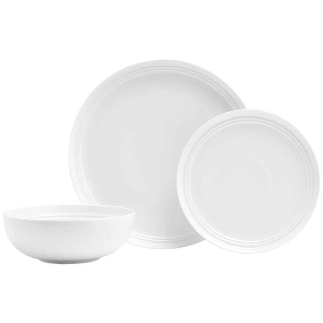 M&S 12 Piece Marlowe Dinner Set White