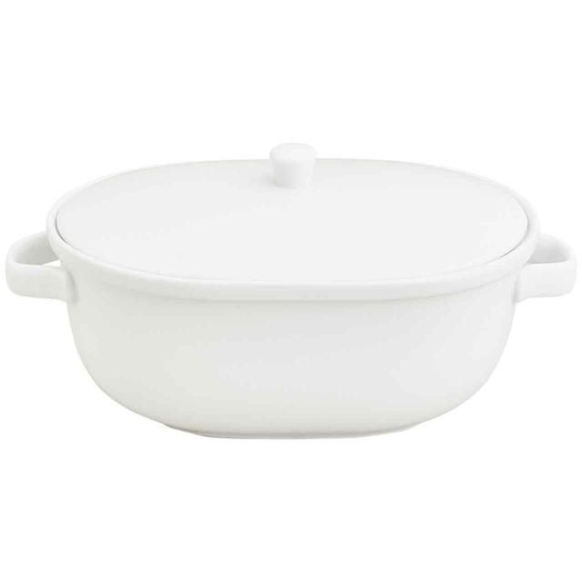 M&S Ceramic Casserole Dish White GOODS M&S   