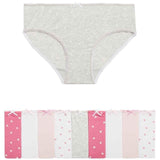 M&S Girls Cotton Rich Heart Knickers 2-12 Years Pink Mix GOODS M&S   