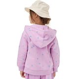 M&S Girls Cotton Rich Zip Hoodie 2-7 Years Pink GOODS M&S   