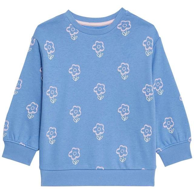 M&S Printed Sweatshirt 2-7 Years Blue GOODS M&S   