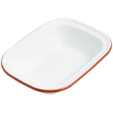 M&S Enamel 24cm Pie Dish White GOODS M&S   