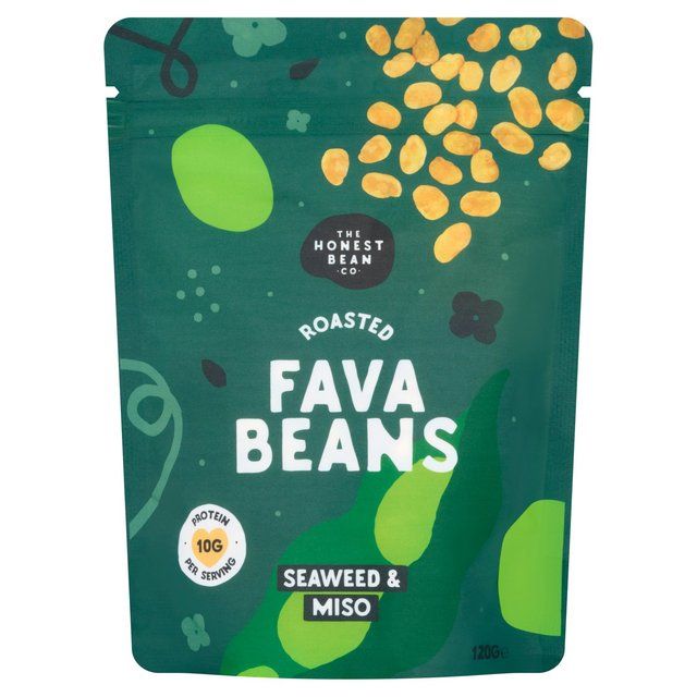 Honest Bean Roasted Fava Beans  Seaweed &amp; Miso   120g