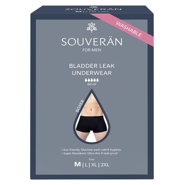 SOUVERAN  Bladder Leak Boxers for Men Black GOODS M&S   