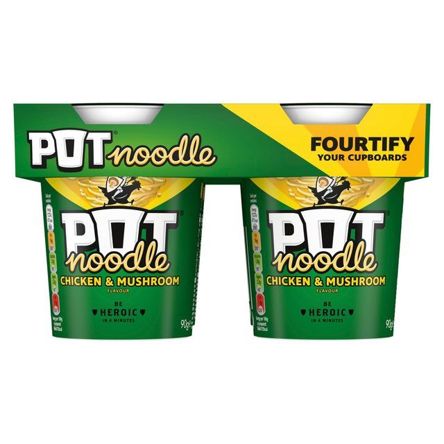 Pot Noodle 4 Pack Chicken & Mushroom   360g GOODS M&S   