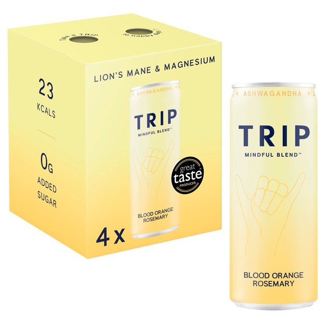 TRIP Mindful Blend Blood Orange Rosemary (4x250ml)   4 x 250ml GOODS M&S   