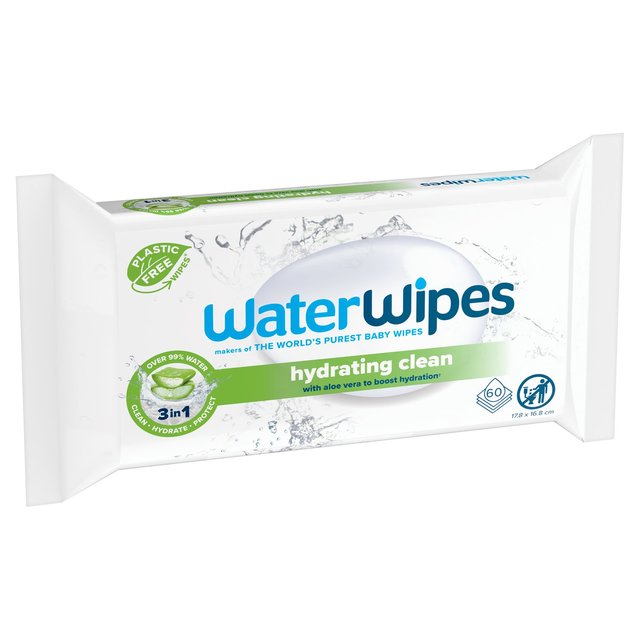 WaterWipes Hydrating Clean Baby Wipes 60 wipes   60 per pack GOODS M&S   