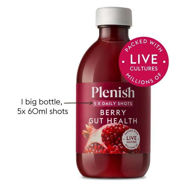 Plenish Berry Gut Health Dosing Bottle 5x Shots   300ml