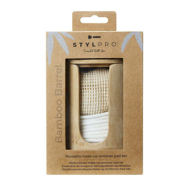 STYLPRO Bamboo Barrel with 8 Reusable Bamboo Pads GOODS Superdrug   