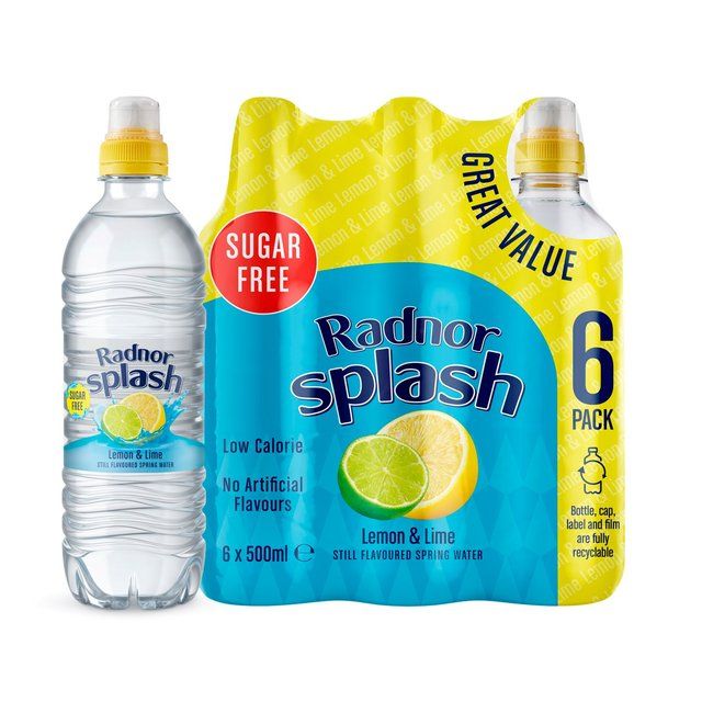 Radnor Splash Lemon & Lime Flavoured Water   6 x 500ml