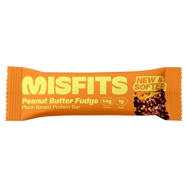 Misfits Plant-Based Peanut Butter Fudge Protein Bar   50g GOODS M&S   