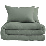 M&S Pure Brushed Cotton Bedding Set Dusty Green GOODS M&S   