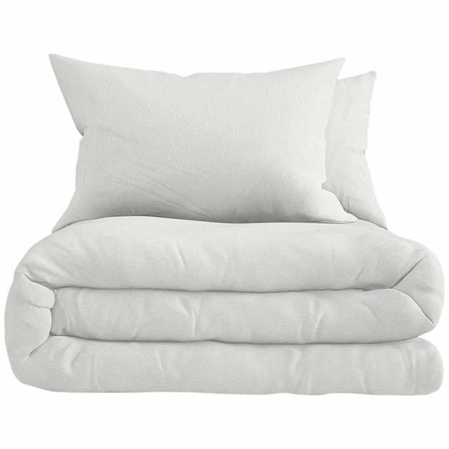 M&S Pure Brushed Cotton Bedding Set White GOODS M&S   