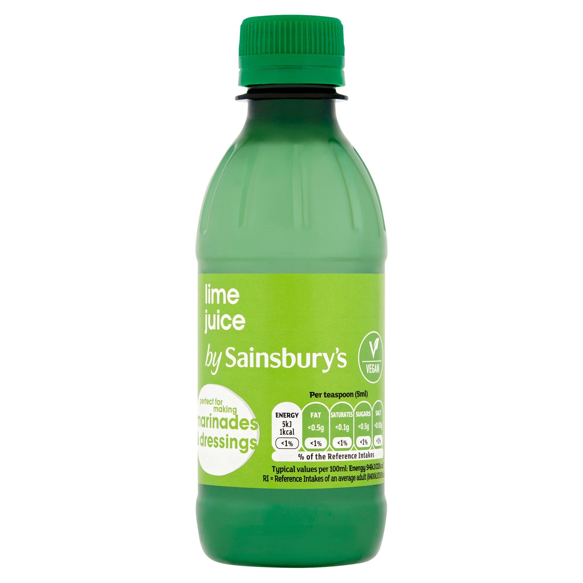 Sainsbury's Lime Juice 250ml Colourings & flavourings Sainsburys   