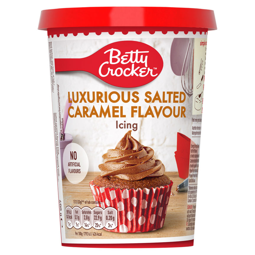 Betty Crocker Luxurious Salted Caramel Flavour Icing 400g