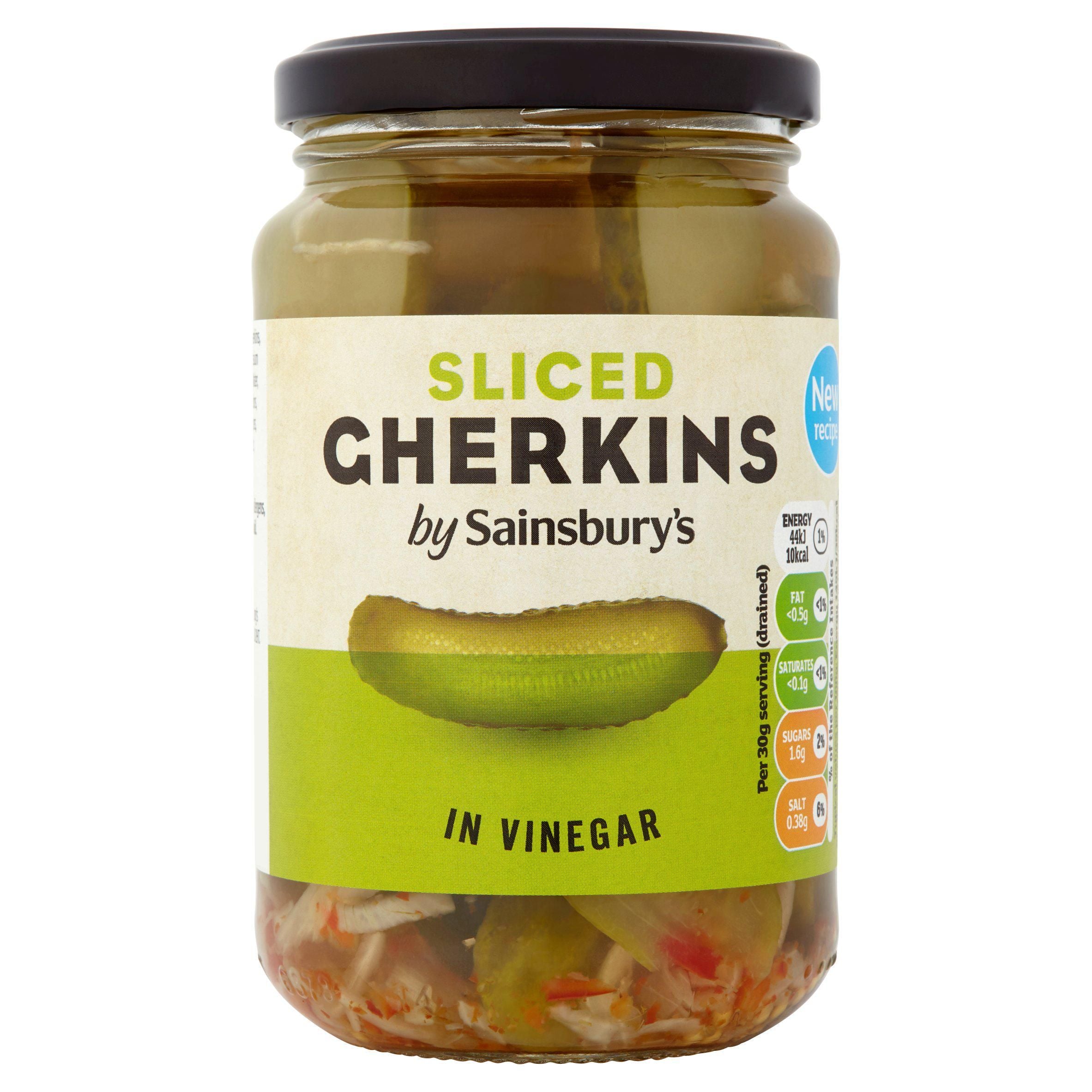 Sainsbury's Sliced Gherkins in Vinegar 340g (180g*) GOODS Sainsburys   