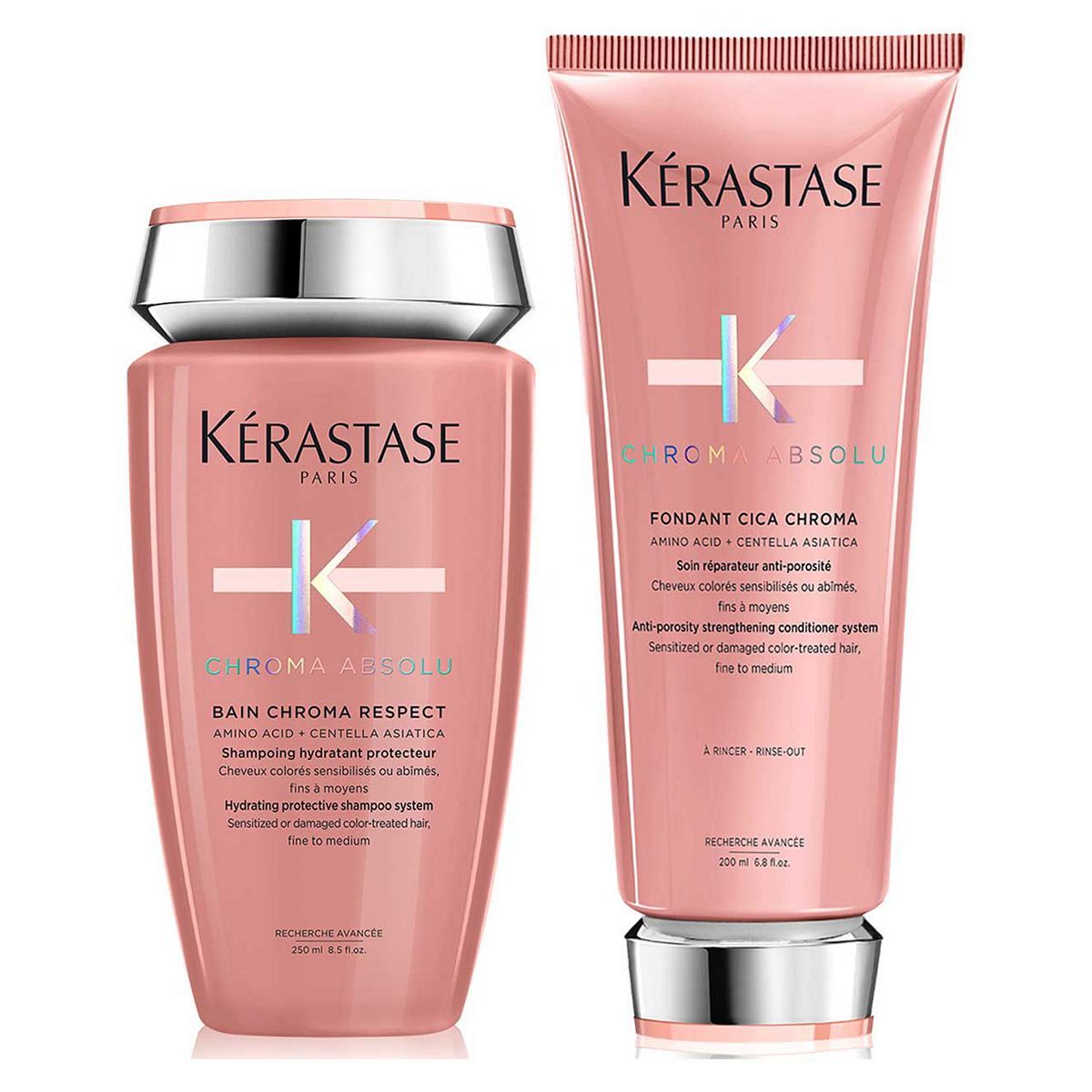 K&eacute;rastase Chroma Absolu Shampoo &amp; Conditioner Duo, Colour Protectant Routine for Damaged and Colour-Treated Hair