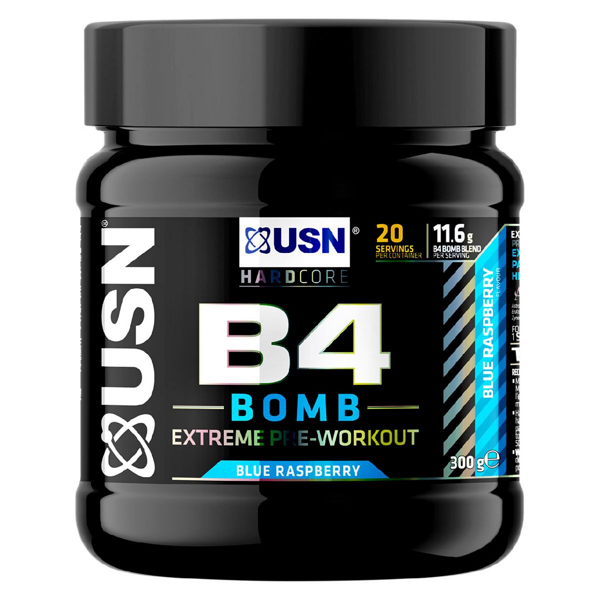 USN B4 Bomb Pre-Workout Blue Raspberry - 300g Pre Workout Supplements Boots   