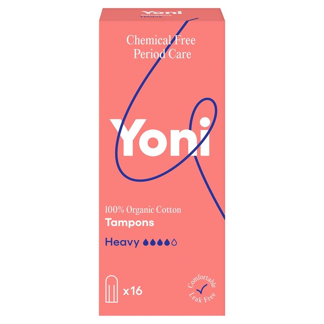 Yoni Organic Tampons Heavy   16 per pack