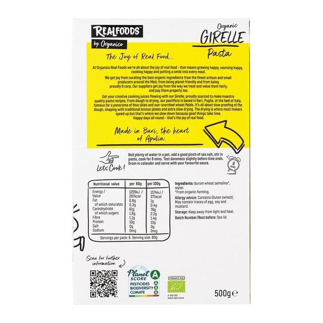 Organico Girelle Pasta   500g