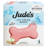 Judes Strawberry Apple  Banana Ice Cream Bones For Dogs 4 x 45ml