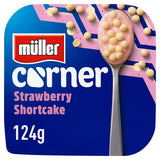 Müller Corner Strawberry Yogurt With White Chocolate Shortcake Balls 124g