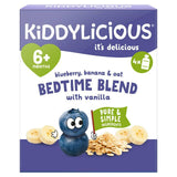 Kiddylicious Blueberry Banana  Oat Bedtime Blend with Vanilla Pouch Baby Food 4x100g