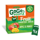 GoGo Squeez Fruit Smoothie Snack Apple  Mango 4x90g