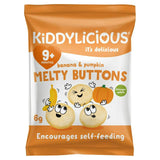 Kiddylicious Banana  Pumpkin Melty Buttons 9 Months 6g