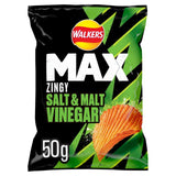 Walkers Max Zingy Salt  Malt Vinegar Crisps 50g